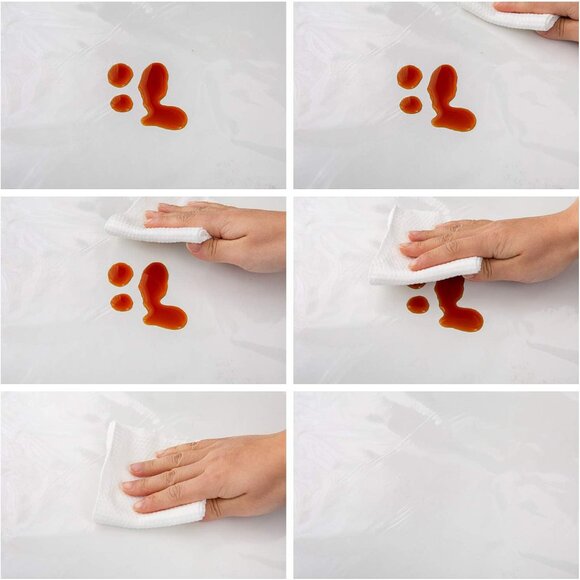 Premium Heavy-Duty 44" Clear PVC Table Cover - Elasticized for Perfect Fit - Picture 6 of 9